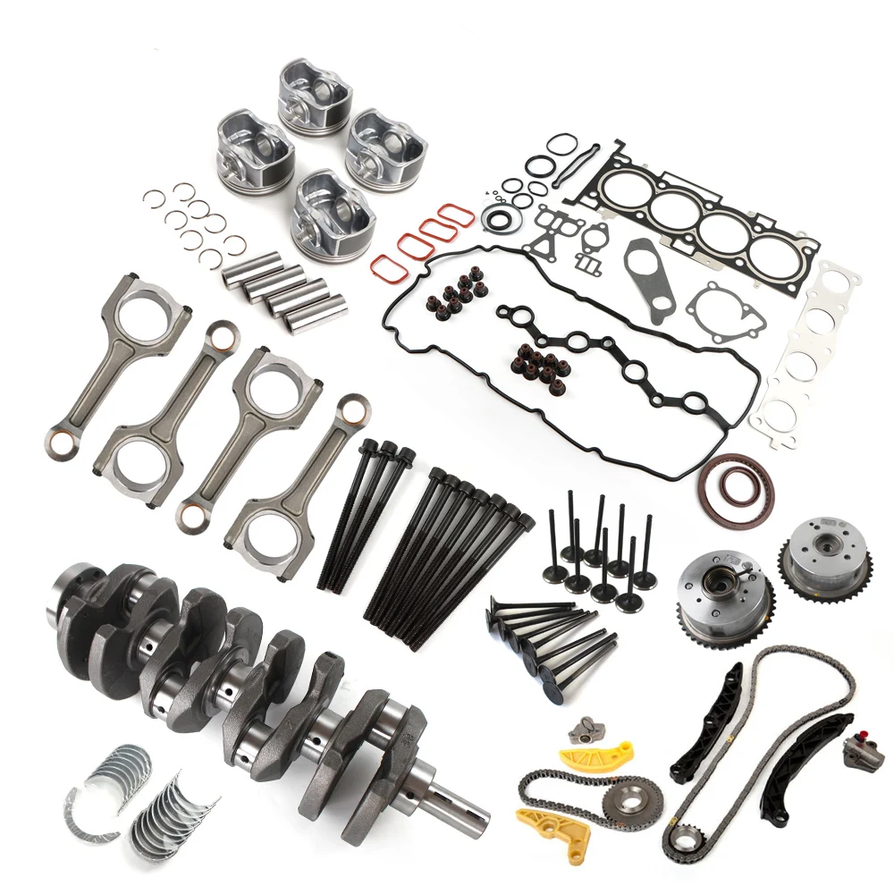 Engine Rebuild Piston Gasket Kit / Crankshaft Con Rods Connecting Rods Timing Kit w/ VVT Gears For Hyundai KIA Soul G4KH 2.0L