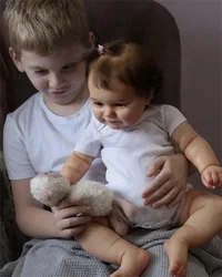 50CM Reborn Baby Dolls Maddie Newborn Size Full Silicone Vinyl Girl Already Painted 3D Skin Visible Veins DIY Toys Figure Gift