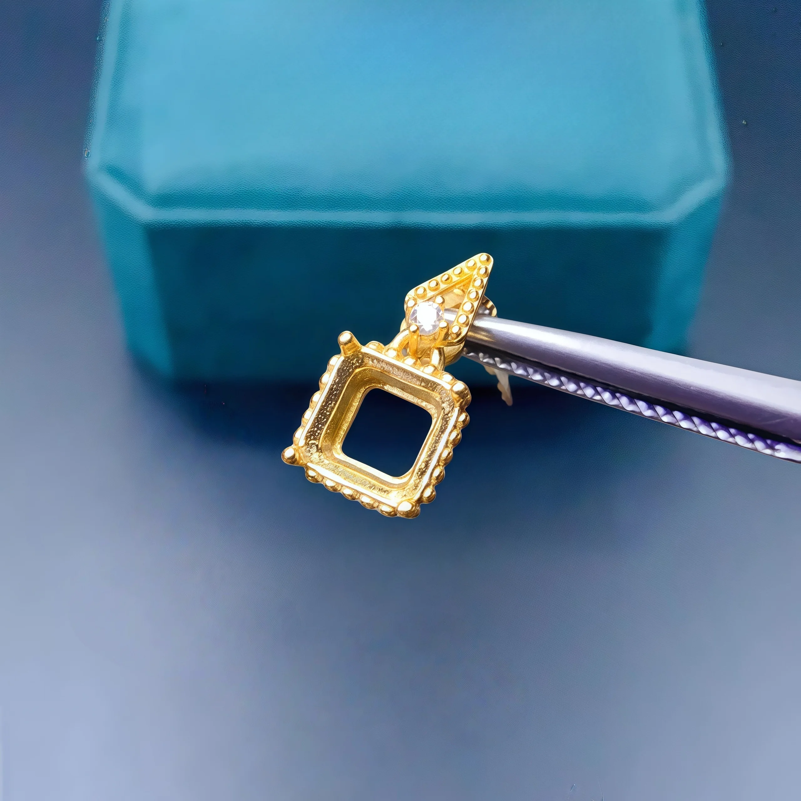 

Оправа 5/6/7/8 мм квадратный камень DIY кулон пустой держатель настоящее серебро S925 изысканный простой дизайн очаровательные ювелирные изделия для женщин