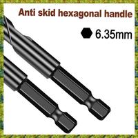 UISN 7Pcs Hex Shank Drill Bits Firewood Hand Drill Cone Multipurpose Drilling Bit Stepped Drill Bit Tile Drill Bit