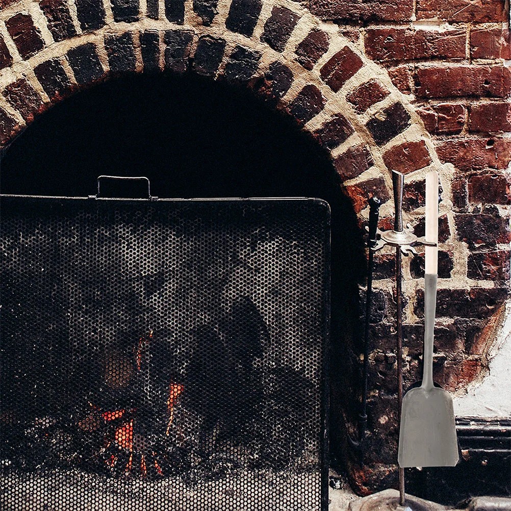 A fuligem cinza alça longa limpeza lareira colher multi-funcional fogão carvão cozinha jardim pia limpador