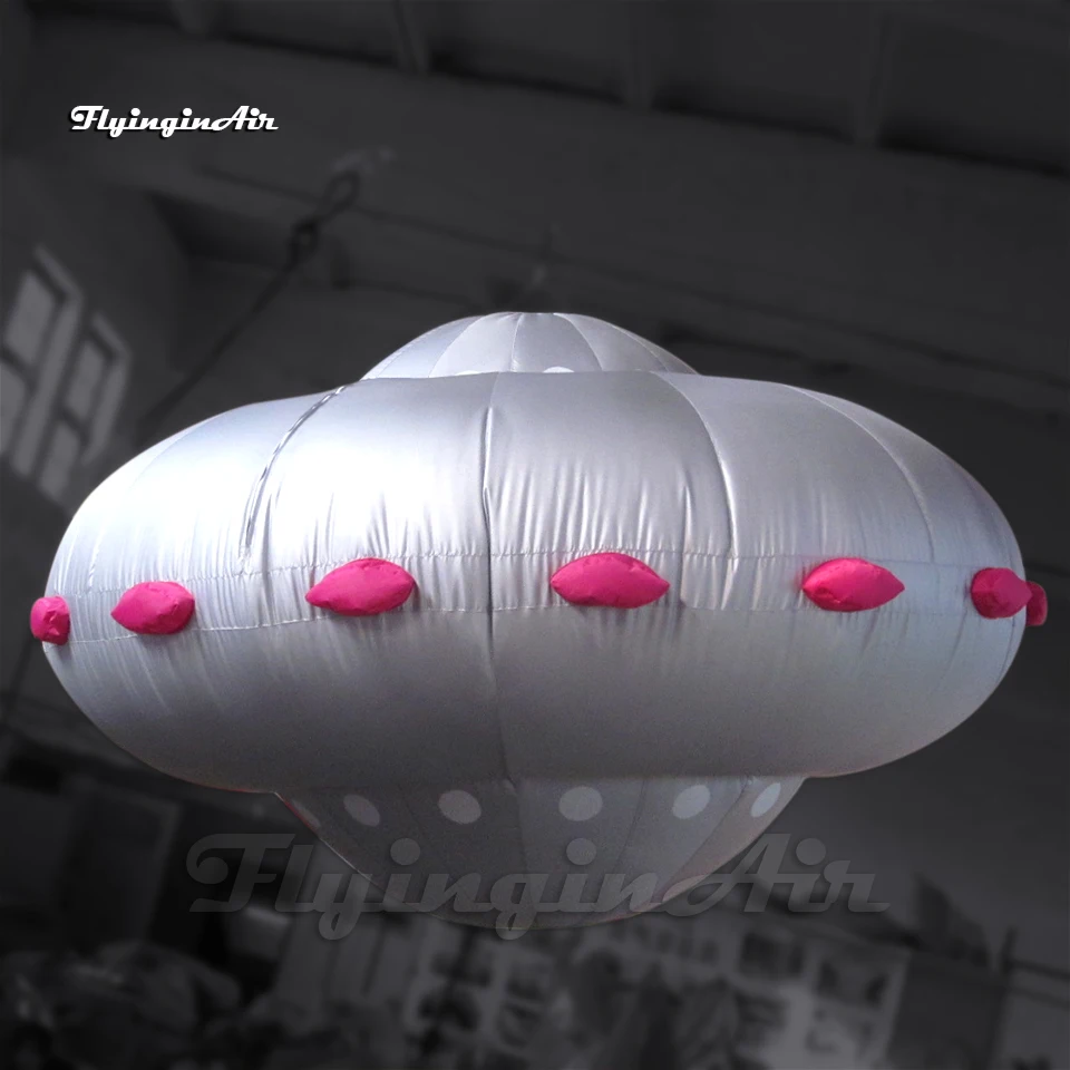 Lighting Inflatable Flying Saucer Balloon Alien Craft Air Blow Up UFO For Party Decoration