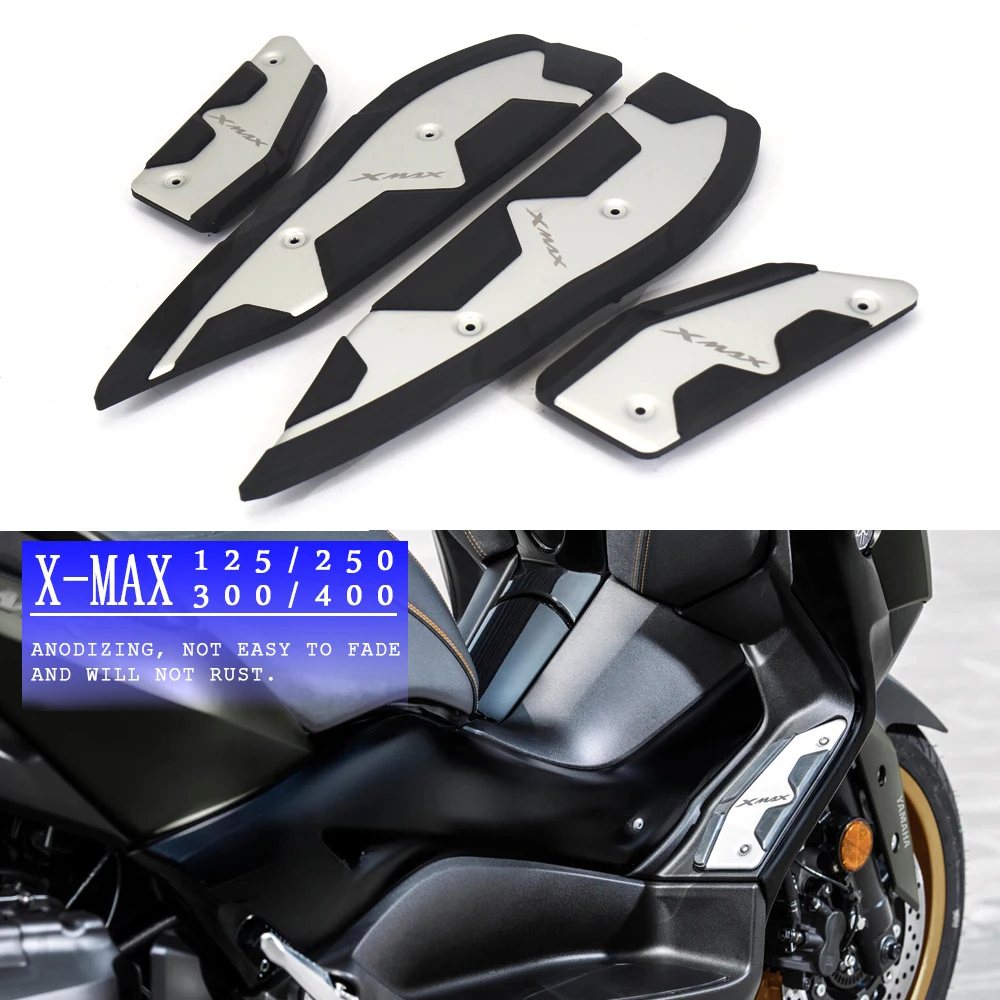 For XMAX 300 xmax 400 Motorcycle Footpads  XMAX 125 250 Front Rear Pegs Plate Aluminum Alloy Pedal Modified Skid proof Footrest