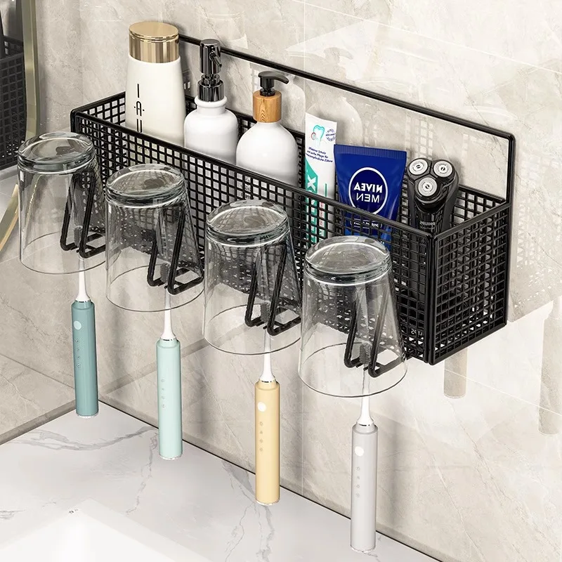 bathroom wall mounted Toothbrush rack