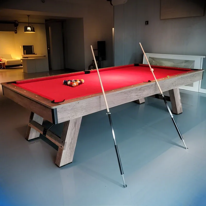 Multi-purpose billiards 9-foot business game table converted to bar