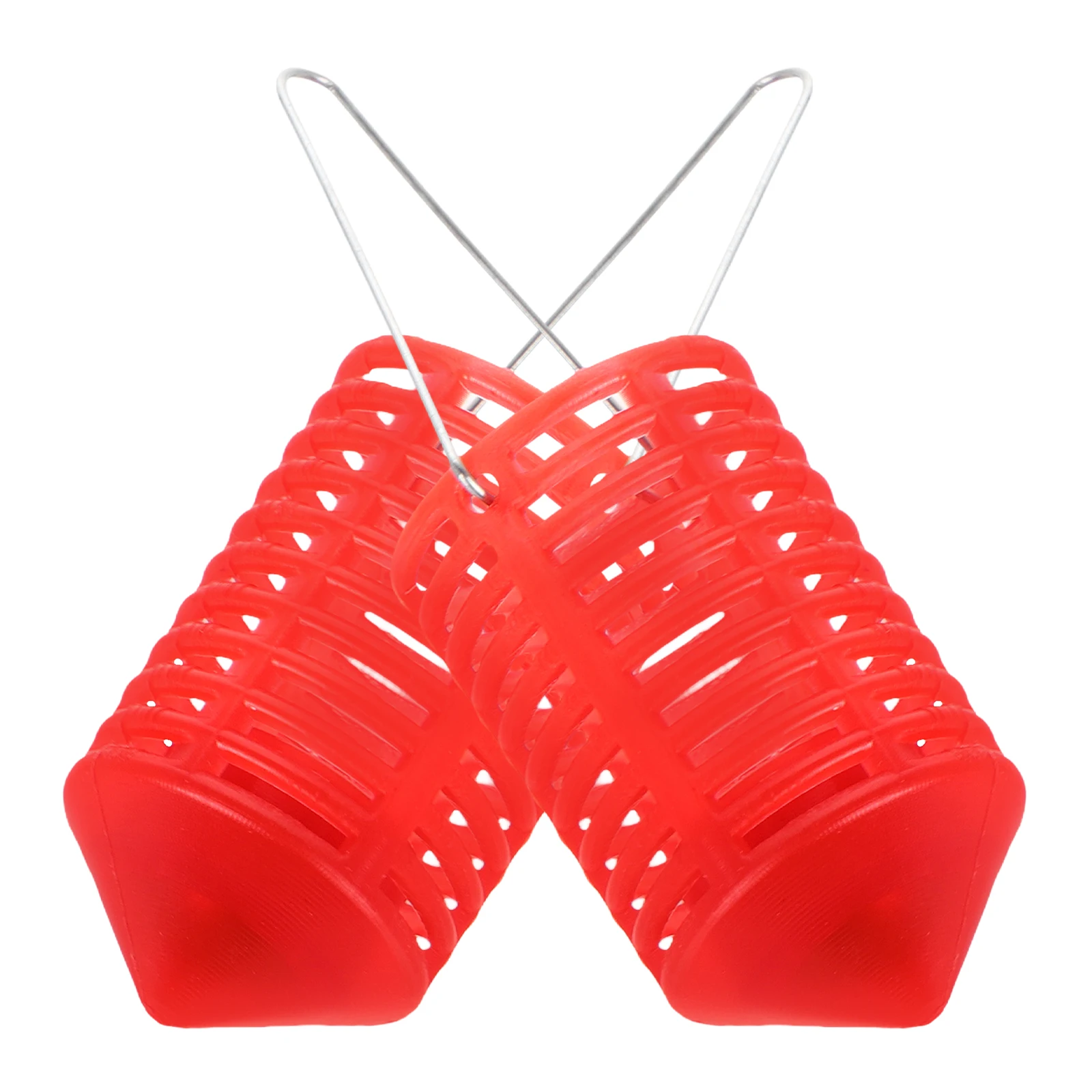 

2pcs Bait Cage Traps Collapsible Red Luminous Basket for Crawfish Carp Fishing Accessories Durable Material Optimal Performance