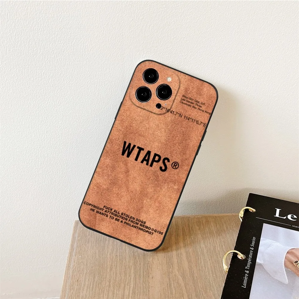 Luxury Japan Brand Street WTAPS Phone Case FOR IPhone 15 14 11 12 Pro 8 7 15 Plus 13 Pro MAX XR XS MINI Black Soft Covers