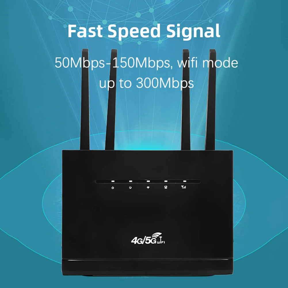 4G CPE راوتر أجهزة توجيه الإنترنت اللاسلكية دعم 32 مستخدم 300Mbps موزع إنترنت واي فاي مودم RJ45 WAN LAN 4 هوائي هوت سبوت للمنزل/المكتب