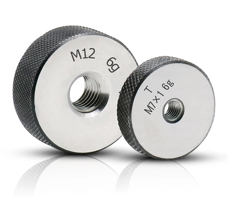 2er-Set 6g Metrische Gewindemessringe M1-M30 GO/NO GO Hochpräzise, professionell anpassbar für die mechanische Prüfung – Detail 6