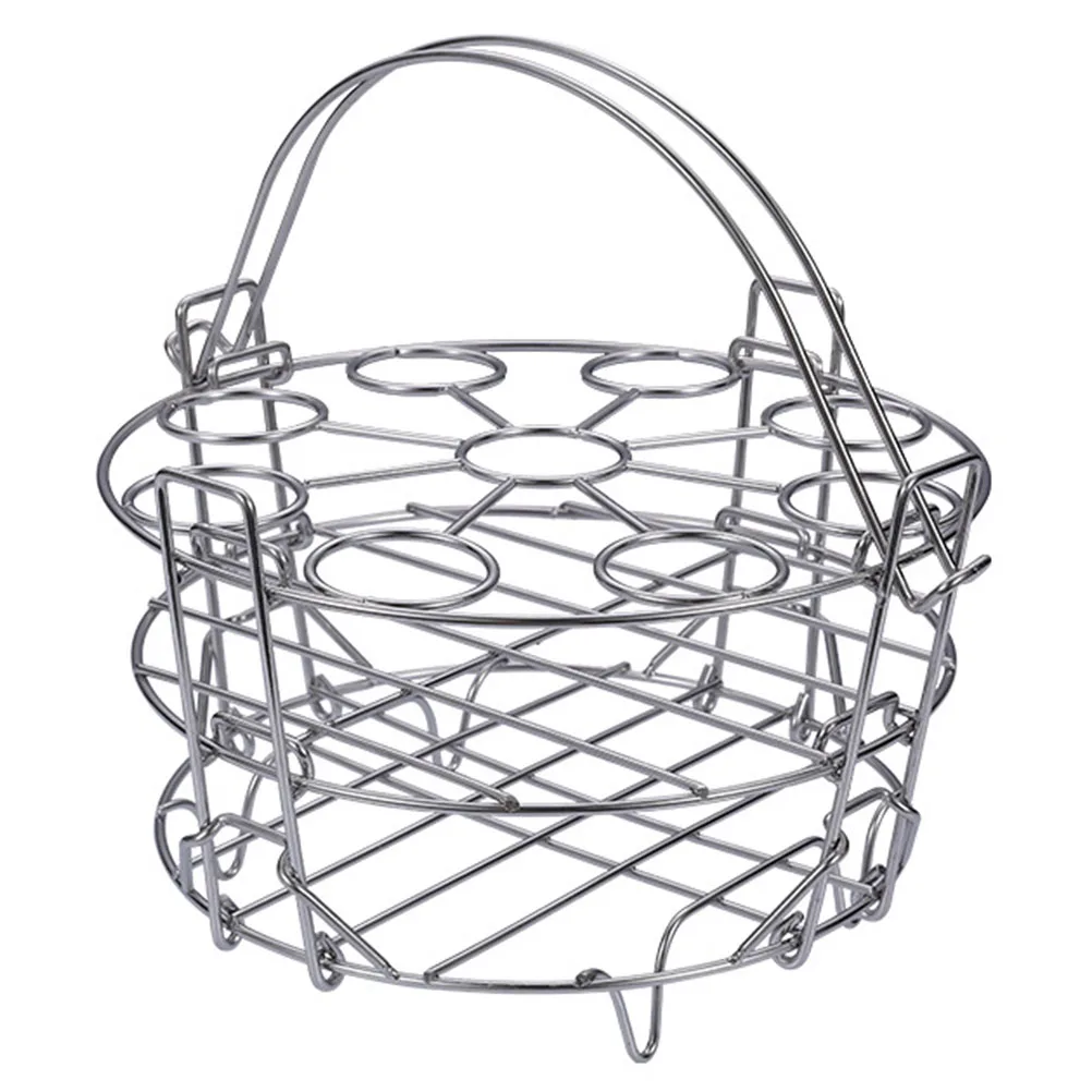 

Multifunctional Steamer Rack Egg Cooker Stainless Steel Boiled Egg Steaming Kitchenware Vegetable Fish Tamale Crab Holder