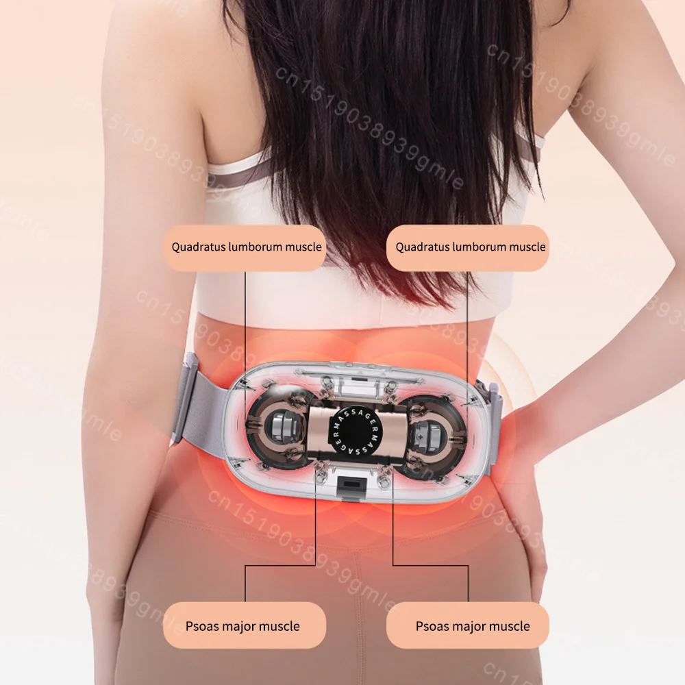 Bianstone Abdominal Massage Instrument Electric Waist Massager Belt Lumbar Vibration Massage Belt Relieve Pain Muscle Relax