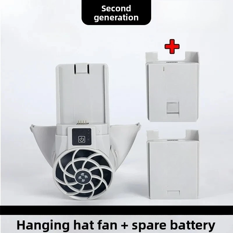 Fan charging helmet with fan construction site cooling
