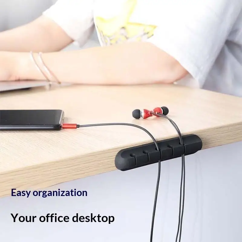 Space-Saving Mini Cable Organizer Adhesive Cord Holder for Charging Data Wire Storage Home Office Car Dorm Use
