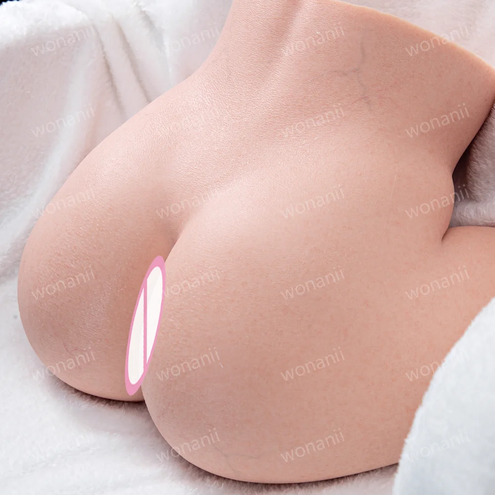 Simulando el trasero grande sexy de las mujeres, nuevo material de silicona, cuerpo femenino realista inferior, insertable, muñeca sexy, textura de la piel real, suave
