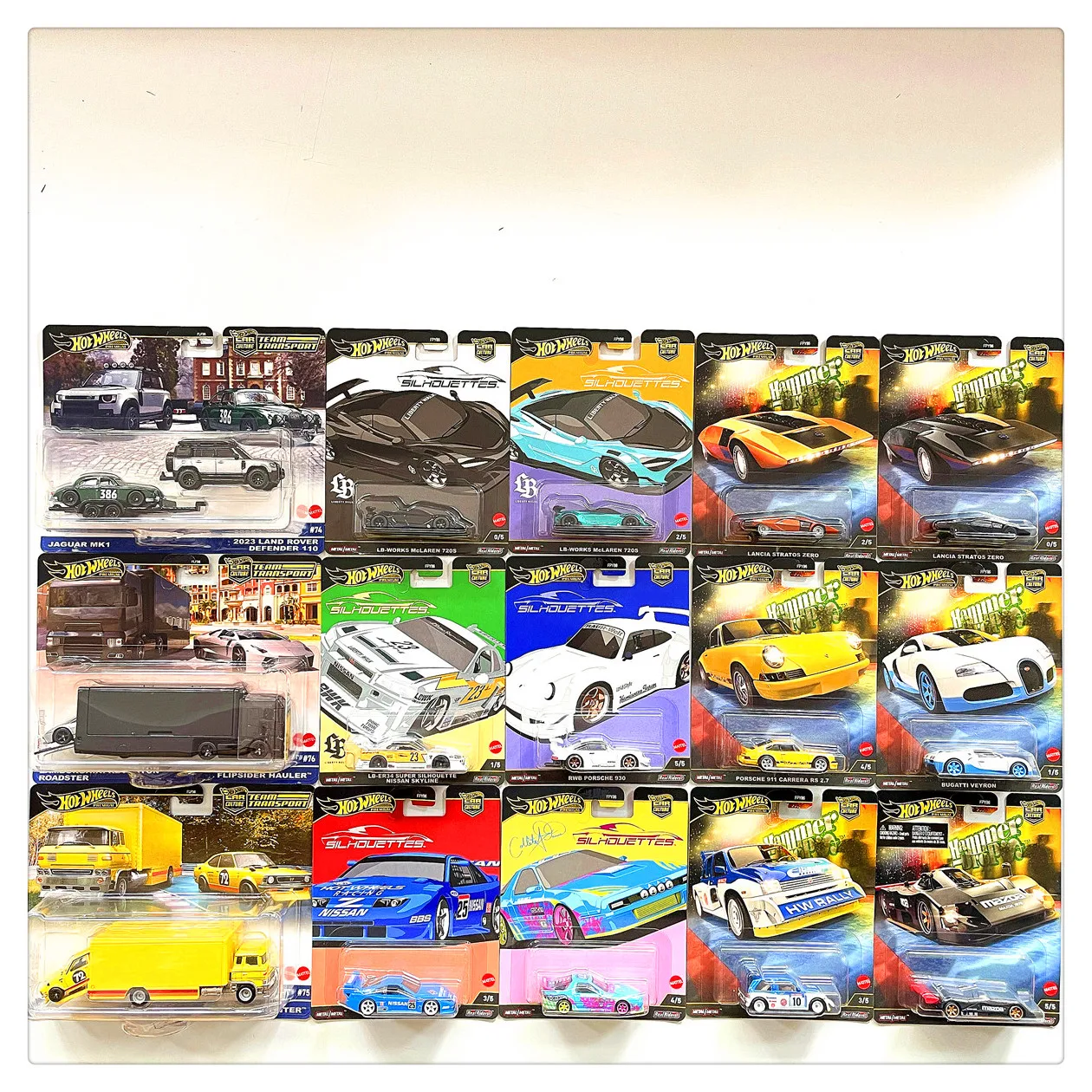 Hot Wheels Premium Car Culture 2024 Diecast Car Team Transport Gift Box Set Fpy86 HJV98 With Hidden 0 Vehicle For Collectors Toy