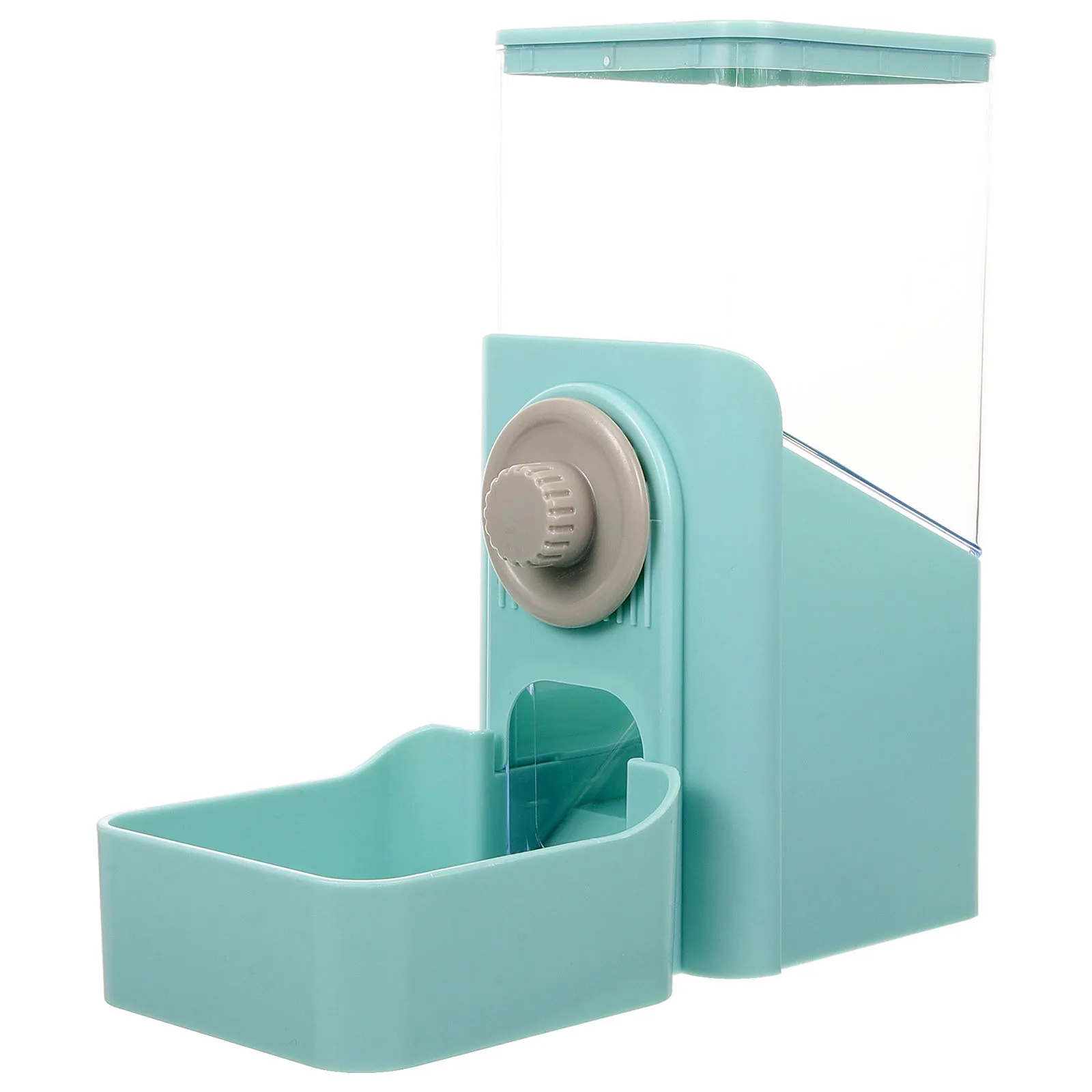 

Automatic Pet Feeder Durable PP Square Blue Hang Cage Puppy Cat Rabbit Food Dispenser Easy Clean Refillable Small Pets