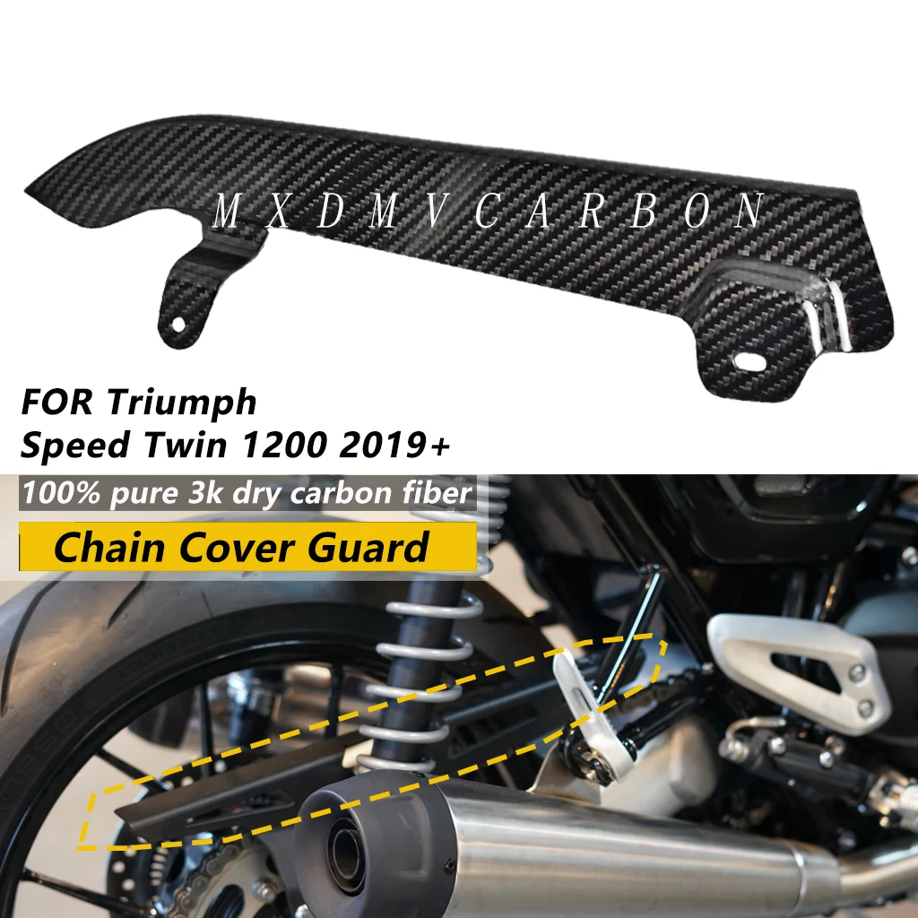 

For Triumph SpeedTwin Speed Twin 1200 1200RS 2025 2023 2021-2019 Motorcycle Parts 3K Carbon Fiber Chain Cover Guard Fairing Kits