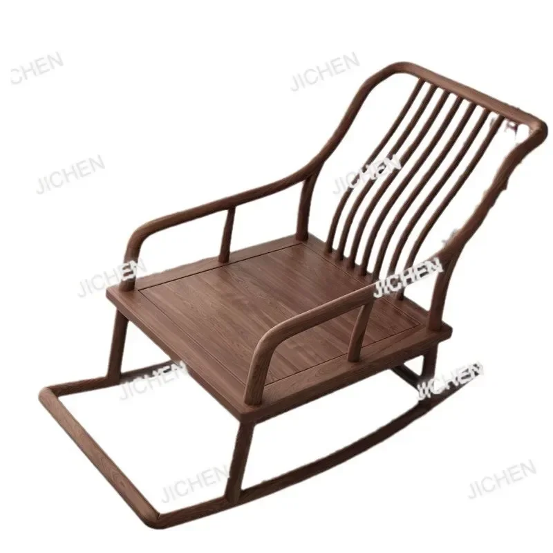 

HX Новое китайское кресло-качалка из цельного дерева, ленивый диван, одно кресло, счастливое кресло для гостиной, бытовой балкон, отдых