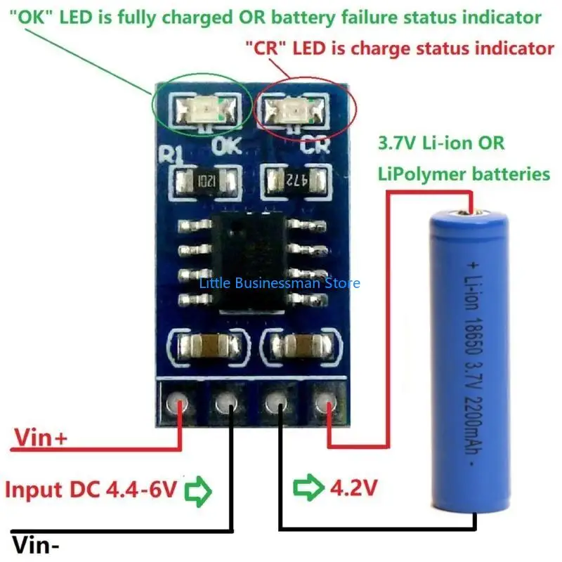 Hochwertiges Batterieladegerät aus ABS-Material für 3,7 V und 4,2 V Li-Ion-Batterien M76A – Detail 5