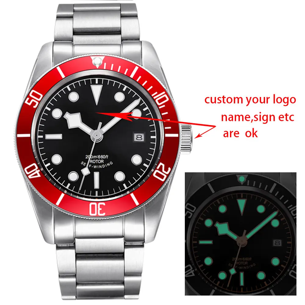 

Corgeut Luxury Brand Black Watch Men's NH35 Mechanical Watch Automatic Waterproof Japanese Style Band Sapphire Calendar Business