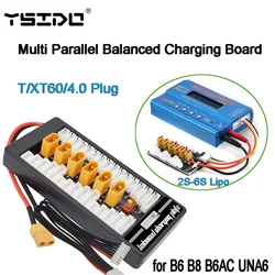 Multi Parallel Balanced Charging Board 2S-6S Lipo T/XT60/4.0 Plug for RC Battery Charger B6AC A6 Parallel Charging Plate Board