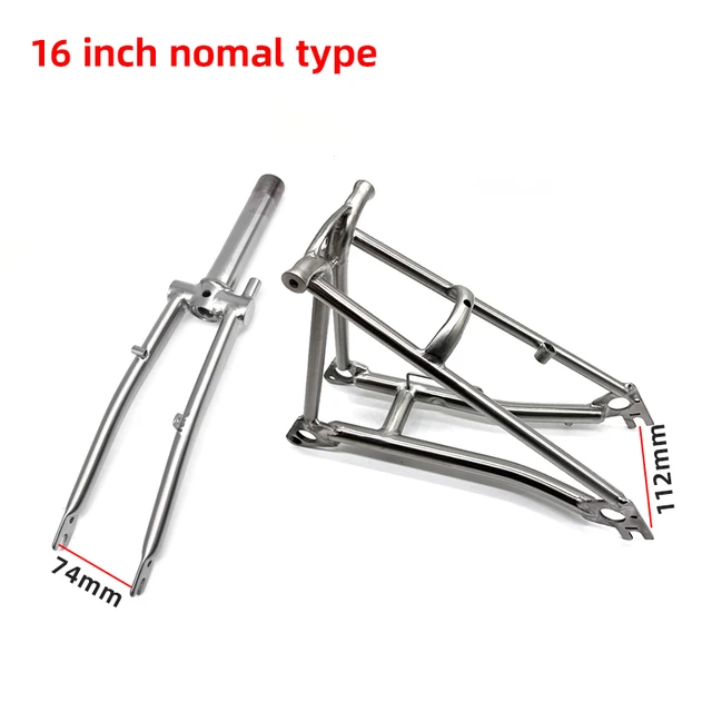 Titanium Bike Fork For Brompton Bicycle Front Fork Rear Triangle Frame  1&1/8