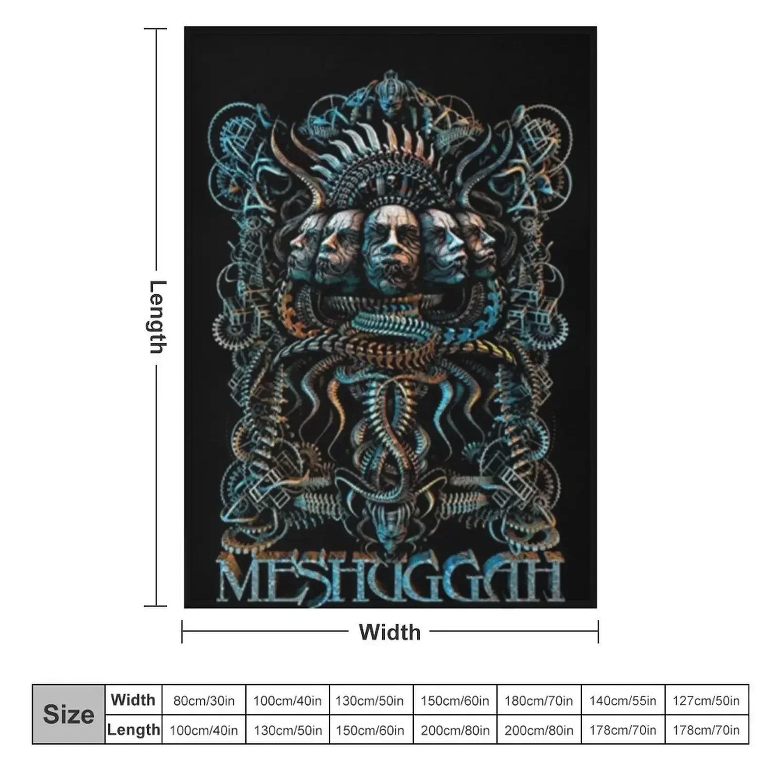 MESHUGGAH ARTWORK Classic Throw Blanket Thermal For Decorative Sofa Luxury Cute Plaid Blankets