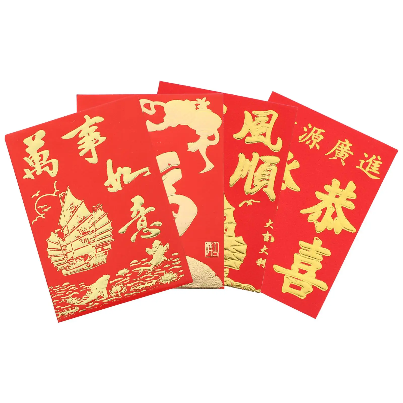 

160 Pcs Paper Red Envelopes Chinese Style New Year Packets Premium Material Clear Patterns Festive Atmosphere Practical