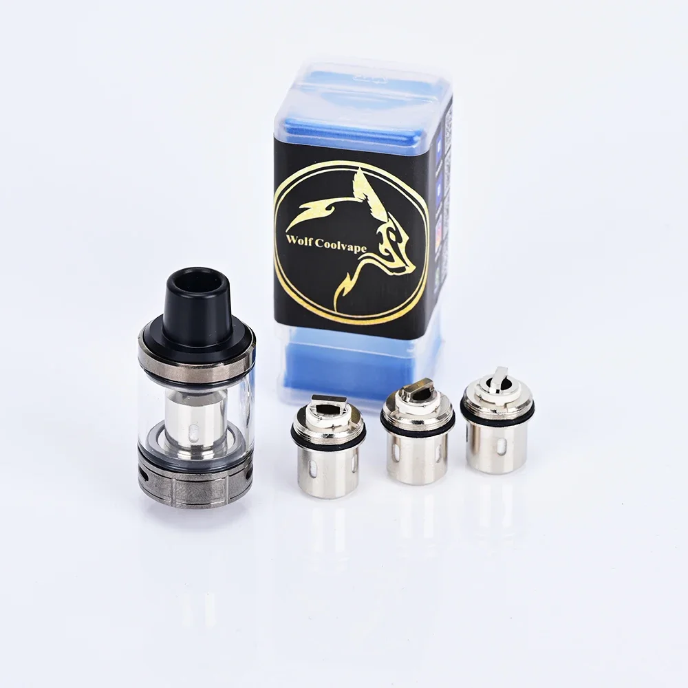 Wolfcoolvape 80W Subtank RBA Atomizer with 0.3ohm Coils for 80W-200W Vape Mod Kit Starter Vape Tank for DL Cloud Chasing replacement coil
