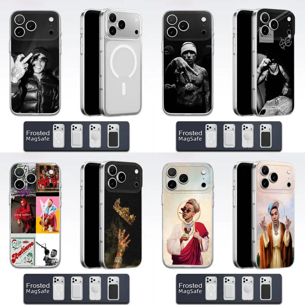 

S-Sfera Ebbasta Famoso Phone Case For iPhone 17,16,15,14,13,12,11,Pro,Max,Plus,E,Air,Mini Magsafe Frosted Transparent