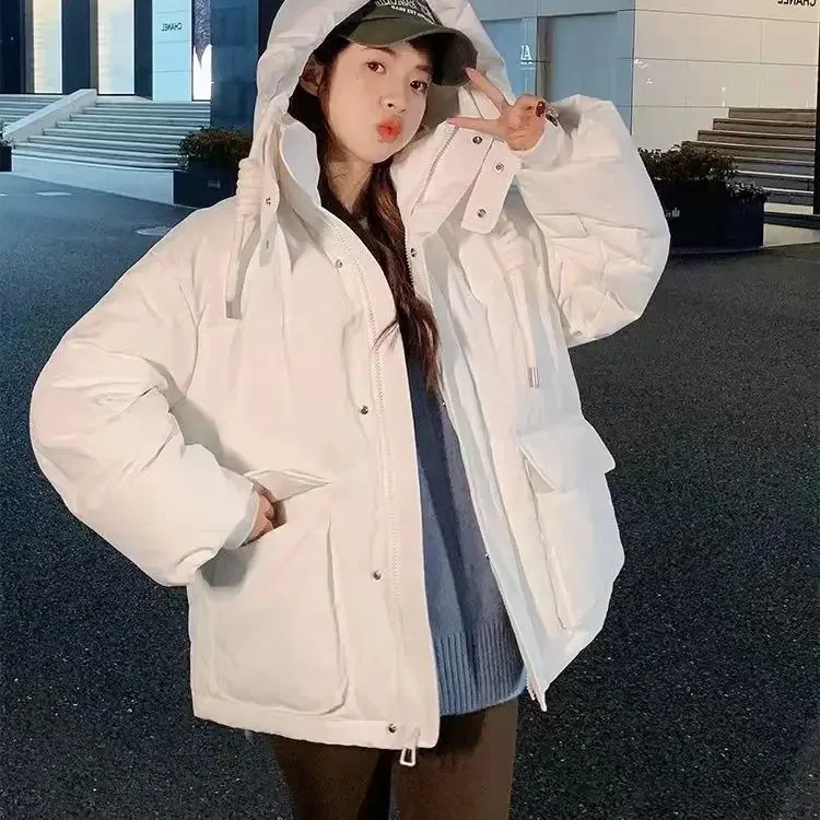 2025 Winter Workwear White Duck Down Women's Down Jacket Commuter Jacket