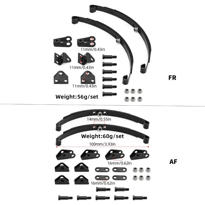 Versterkte Alle Metalen Voor Achter Suspension Hanger Beugels Stabiliteit Voor 1/14 Schaal Afstandsbediening Truck Accessoires
