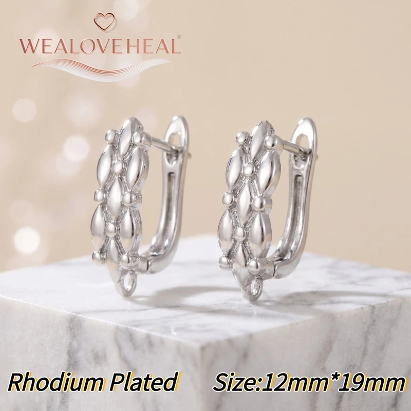 schmuckherstellung zubehör，Hochwertige 18K Gold/Rhodium plattierte Messing-Ohrringverschlüsse, texturierte gehämmerte gedrehte Ohrringhaken für DIY-Schmuckherstellung – Detail 28