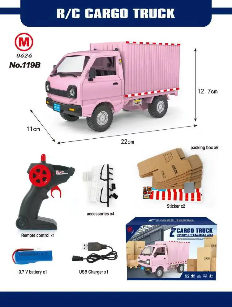 Nowy bezprzewodowy zdalnie sterowany pojazd zdalnie sterowany Rc Mała zabawka Symulacja ładowania Pickup Transport Model pojazdu terenowego