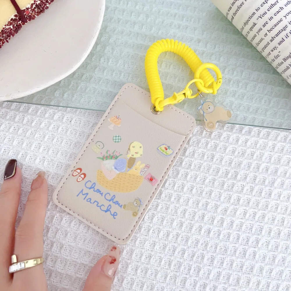 

Kawaii PU Leather Card Cover Dual Card Position Mini Card Holder Ultrathin Card Wallets Women