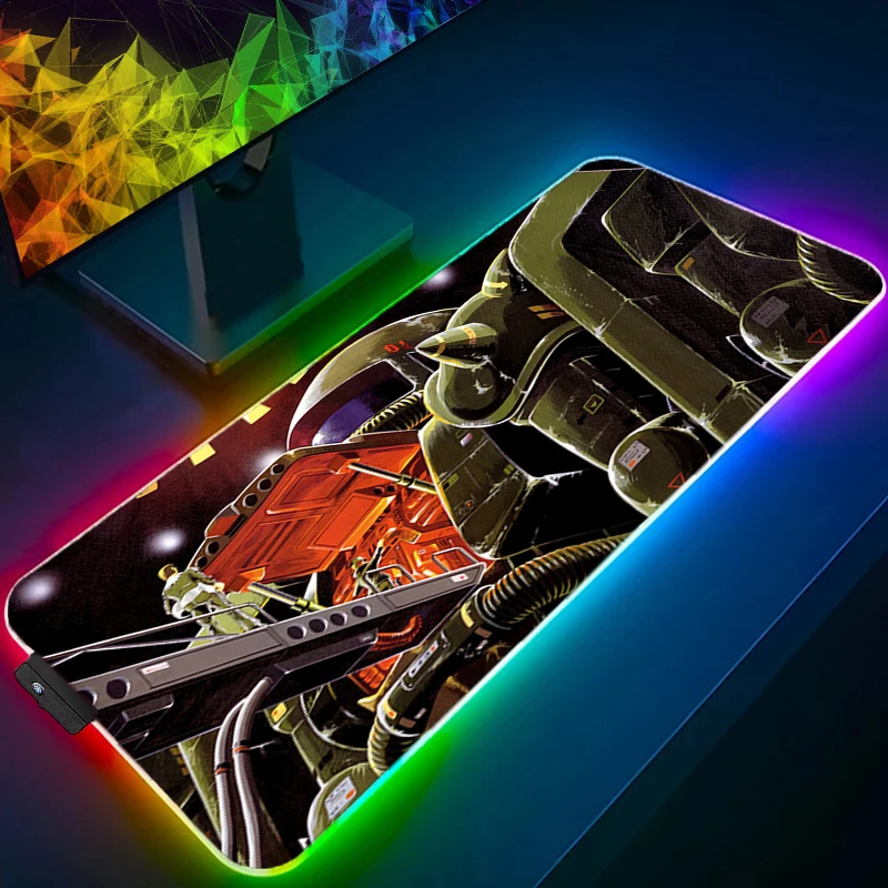 

LED Mouse Pad 90x40cm Mechanical Warrior G-gundam Z-zaku II Keyboard RGB Mouse Mat Mousepad Keyboards Gamers Backlight Desk Mat
