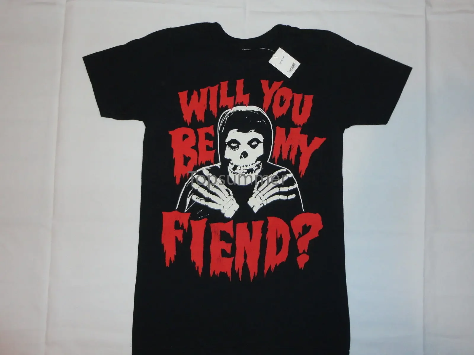 T-Shirt de dessin animé The Misfits Skull Fiend pour hommes, de haute qualité, en métal, style punk rock, horreur, Danzig, taille S M L Xl 2Xl