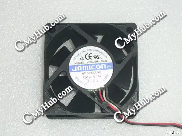 For JAMICON JF0625H1LSAR DC12V 0.17A 6025 6CM 60mm 60x60x25mm 3pin Cooling Fan JF0625H1LSAR