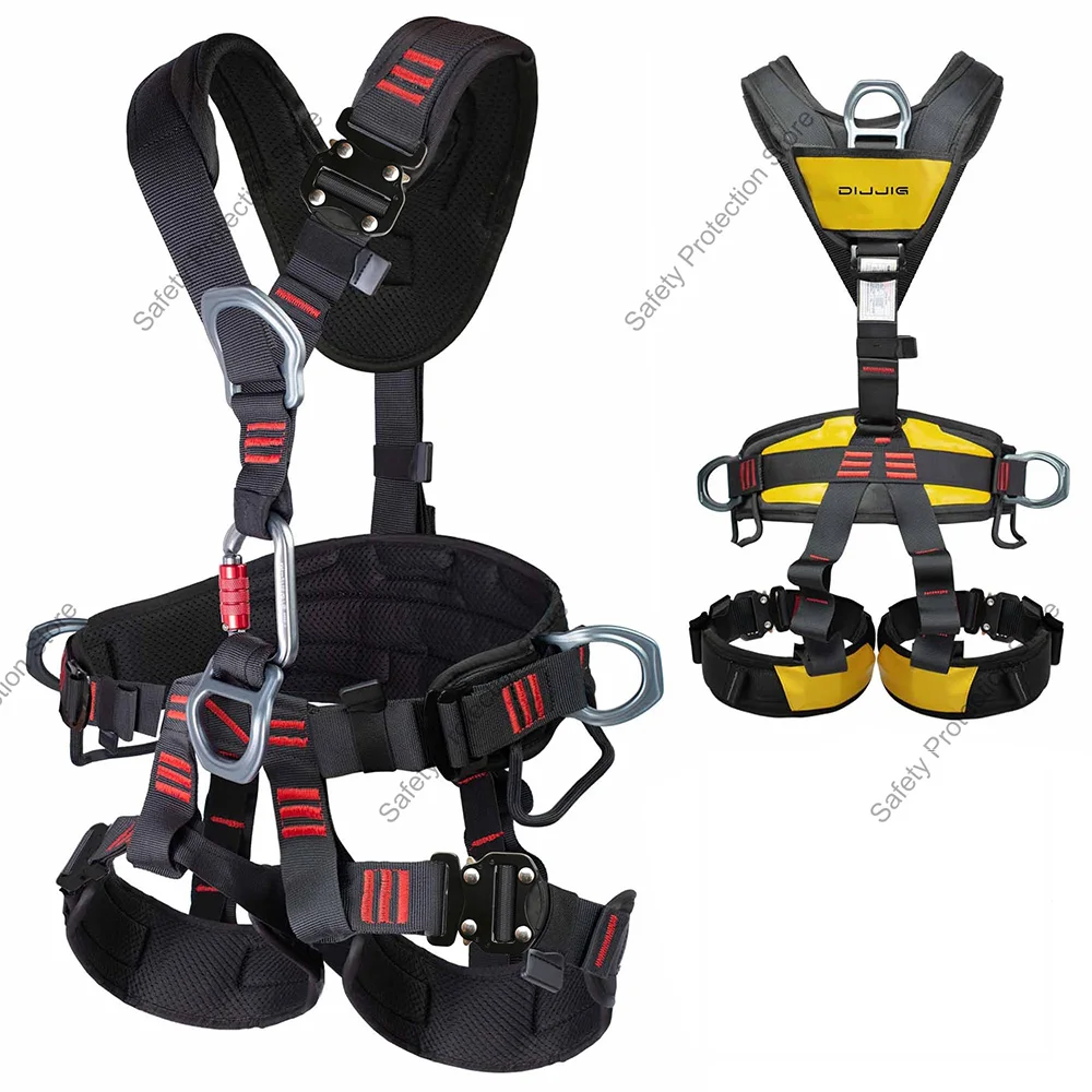 CE Full Body Climbing Harness High Altitude Work Safety Harness Safety Belt Outdoor Mountaineering Construction Rescue Equipment