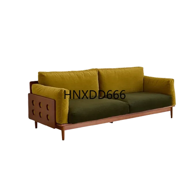 

Зеленый диван для гостиной для взрослых, бархатная вилла с откидной спинкой, деревянные современные диваны для отдыха, шезлонг, двойная роскошная мебель Divano Letto