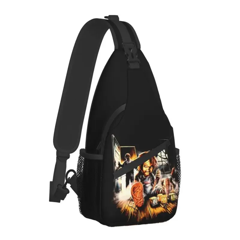 Casual Scary Movies Child's Play Sling Bag for Traveling Men Chucky Killer Chest Crossbody Backpack Shoulder Daypack