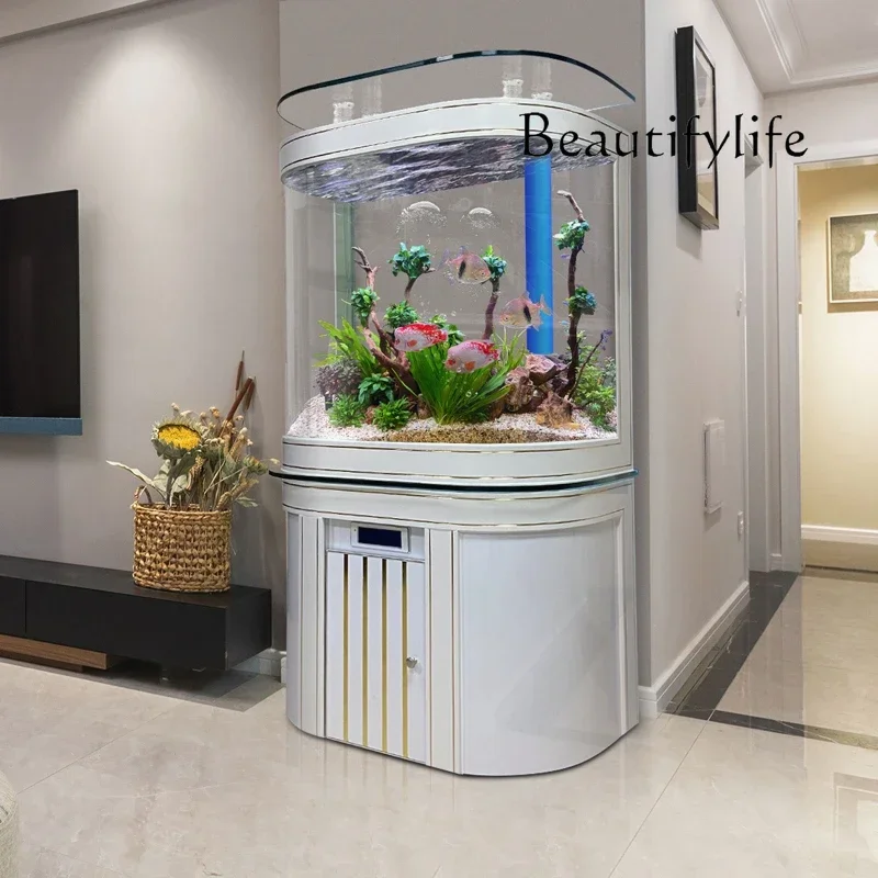 NV household fish tank, large Nordic wind self-circulation in the living room, ecological lazy golden fish tank bottom filter W