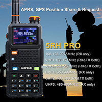 Walkie Talkie UV-5RH Pro GPS Baofeng 2M 70cm Amateur Radio Air Band GPS Vox FM Six Bands Fast Copy One Channel 640Ch NoAA