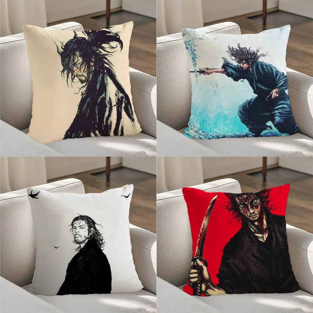 

Manga V-Vagabond Pillow Case Luxury Double-sided For Car Pillows 45x45 Cushions Cover Home and Decoration Sofa Pillow case