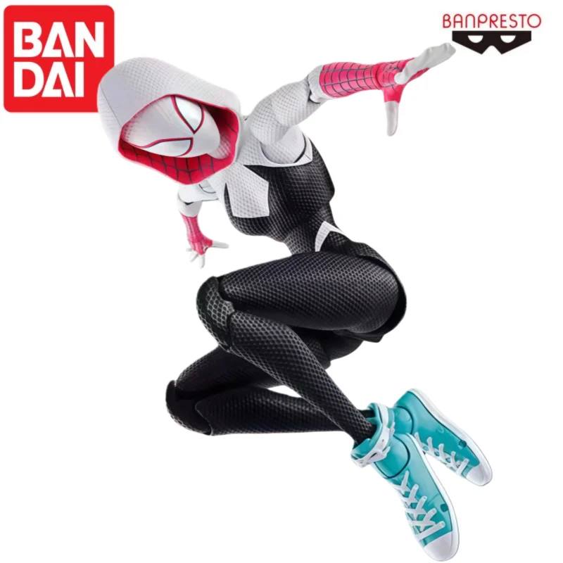 متوفر في المخزون بانداي الأصلي S H F الرجل العنكبوت جوين ستايسي عمل نموذج لجسم دمية العلامة التجارية الجديدة محاصر المرآب الحلي تحصيل #4