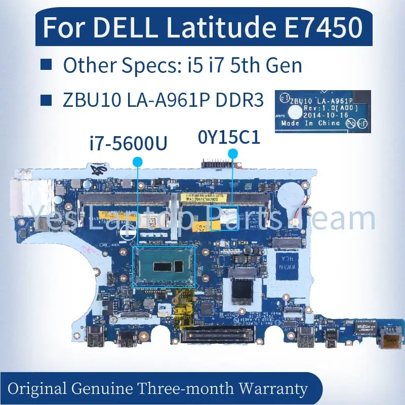 15341-1 Dành Cho Dành Cho Laptop DELL Inspiron 14 3467 15 3567 Mainboard 0NP4RY 0RY2Y1 CPU Pentium Celeron I3 I5 I7 6/7th Xách Tay Bo Mạch Chủ