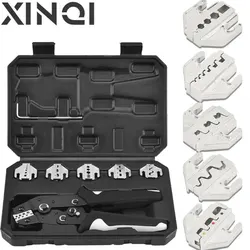 XINQI Crimping Pliers Kit Quick Jaw Replacement for Tab 2.8/4.8/6.3/Tube/Photovoltaic/Insuated/Dupont Terminals Electrical Tool