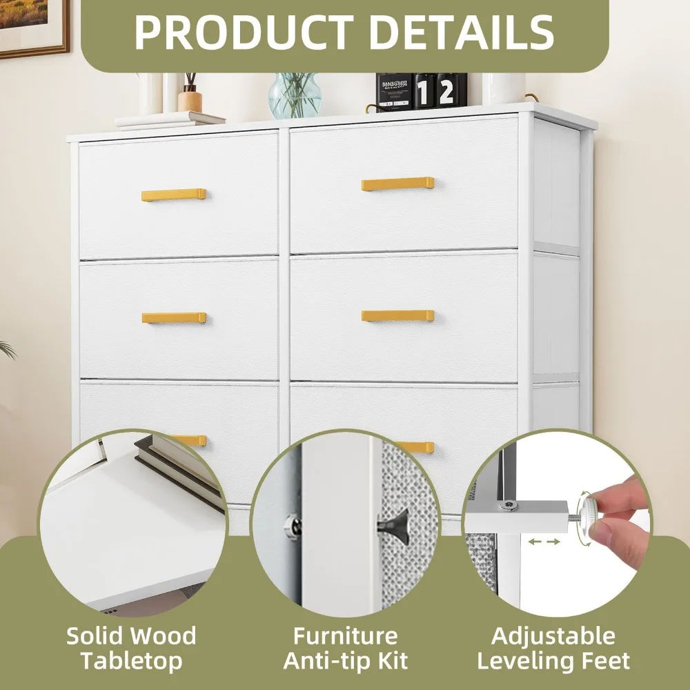 Lemari Laci 8 Tingkat Putih Kain Penutup Tinggi Anti Air Organizer Gagang Emas