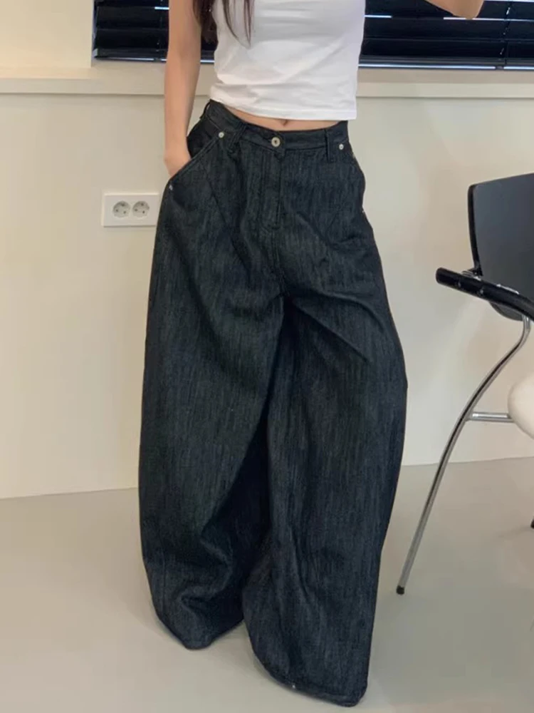 Hoge taille wijde pijpen jeans dames zomer nieuwe Koreaanse Sle Waed denim vloerlengte broek lange broek Koreaans systeem