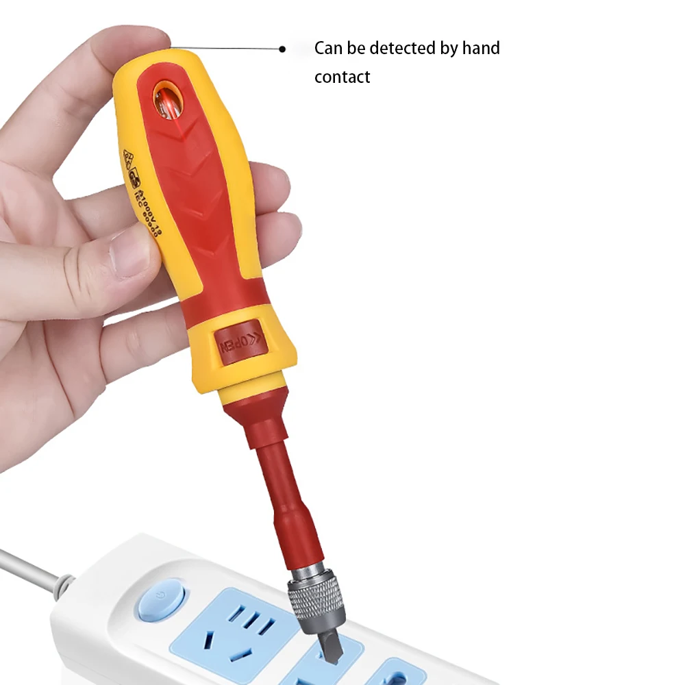 Imagem -03 - Conjunto Chaves de Fenda Magnéticas Kit de Ferramentas de Reparação Fenda Magnética Phillips Pozidriv Bits Torx Eletricista 18 em 1000v